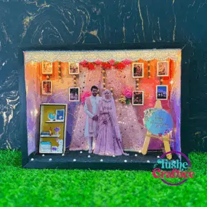 customised 3D Shadow box-anniversary theme,Frame by tushe craftice