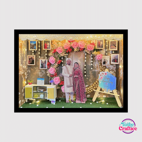 Wedding Shadow Box Gift in Bangladesh – Custom Wooden Frame for Couples