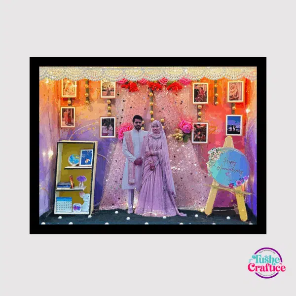 customised 3D Shadow box-anniversary theme,Frame by tushe craftice
