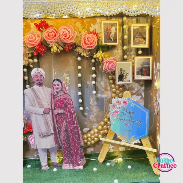 Wedding Shadow Box Gift in Bangladesh – Custom Wooden Frame for Couples
