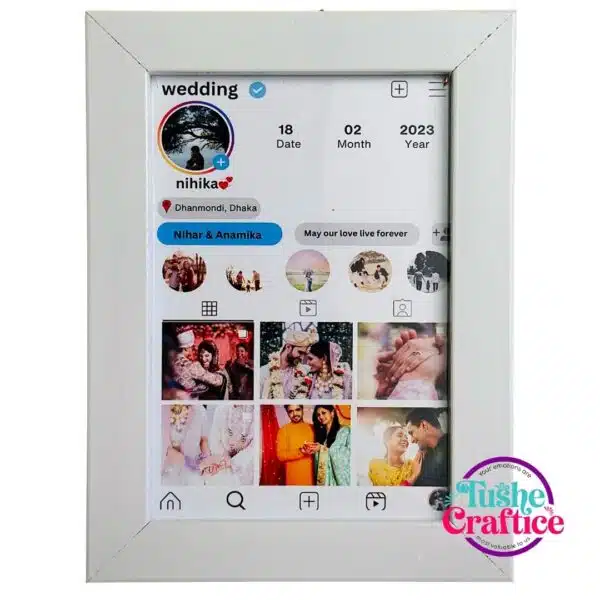 Personalized Instagram frame gift with photos and captions in Bangladesh