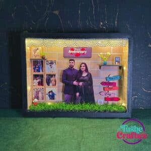 Anniversary Gift Box with glowing lights and personalized messages 