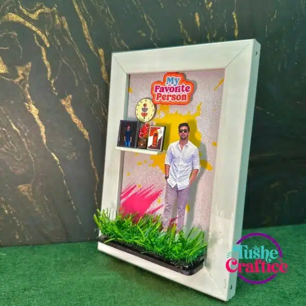 Customized fiber photo frame for him – perfect gift for boyfriend or husband