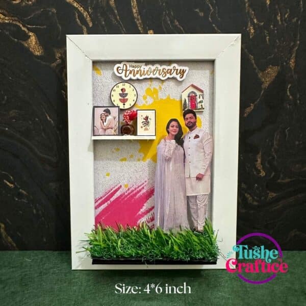 Anniversary gift frame 4*6 inch 3D miniature photo frame
