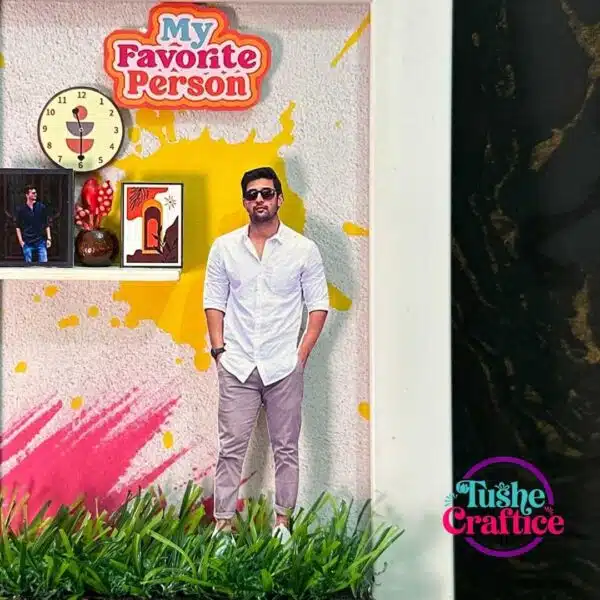 Unique handcrafted gift for him – My Favorite Person themed photo frame in Bangladesh