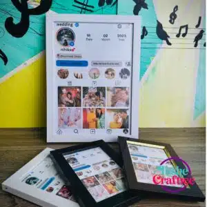 Custom Instagram-style photo frame with 11 pictures for birthday or anniversary gift