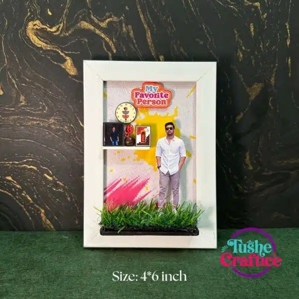 Customized fiber photo frame for him – perfect gift for boyfriend or husband