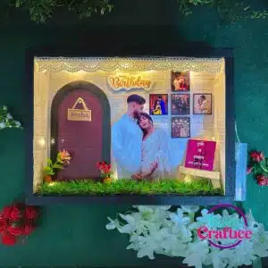 Personalized Birthday Gift Box with glowing lights and heartfelt messages