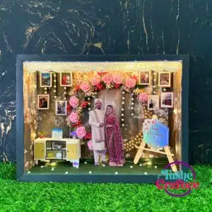 Wedding Shadow Box Gift in Bangladesh – Custom Wooden Frame for Couples